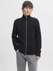 Cardigan mit Zipper - Black - Schwarz