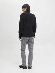 Cardigan mit Zipper - Black - Schwarz