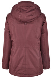 Steppjacke mit Kapuze - 495-burgund - Rot