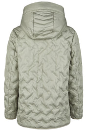 Steppjacke mit Kapuze - 648-smoke green - Grün