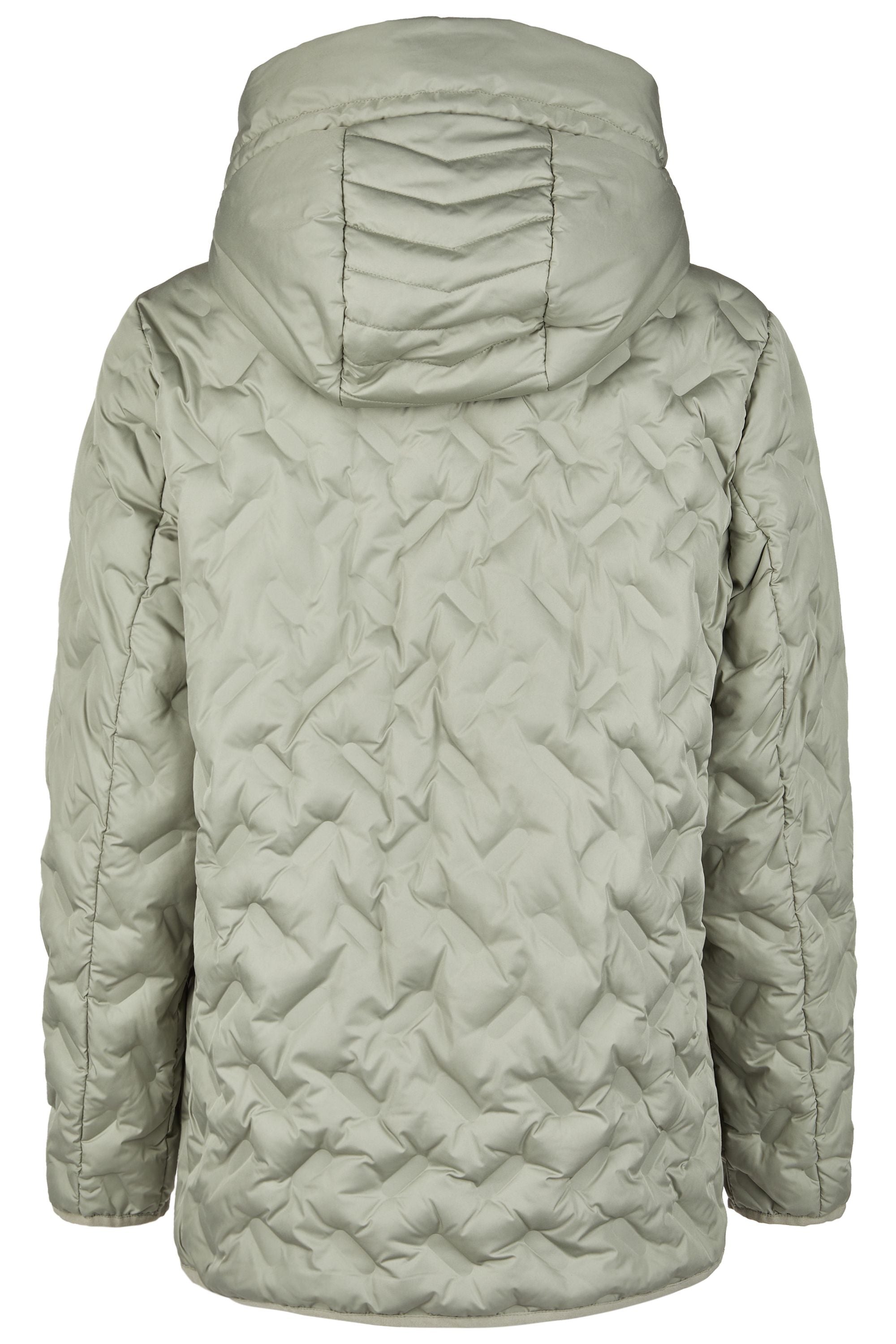 Steppjacke mit Kapuze - 648-smoke green - Grün