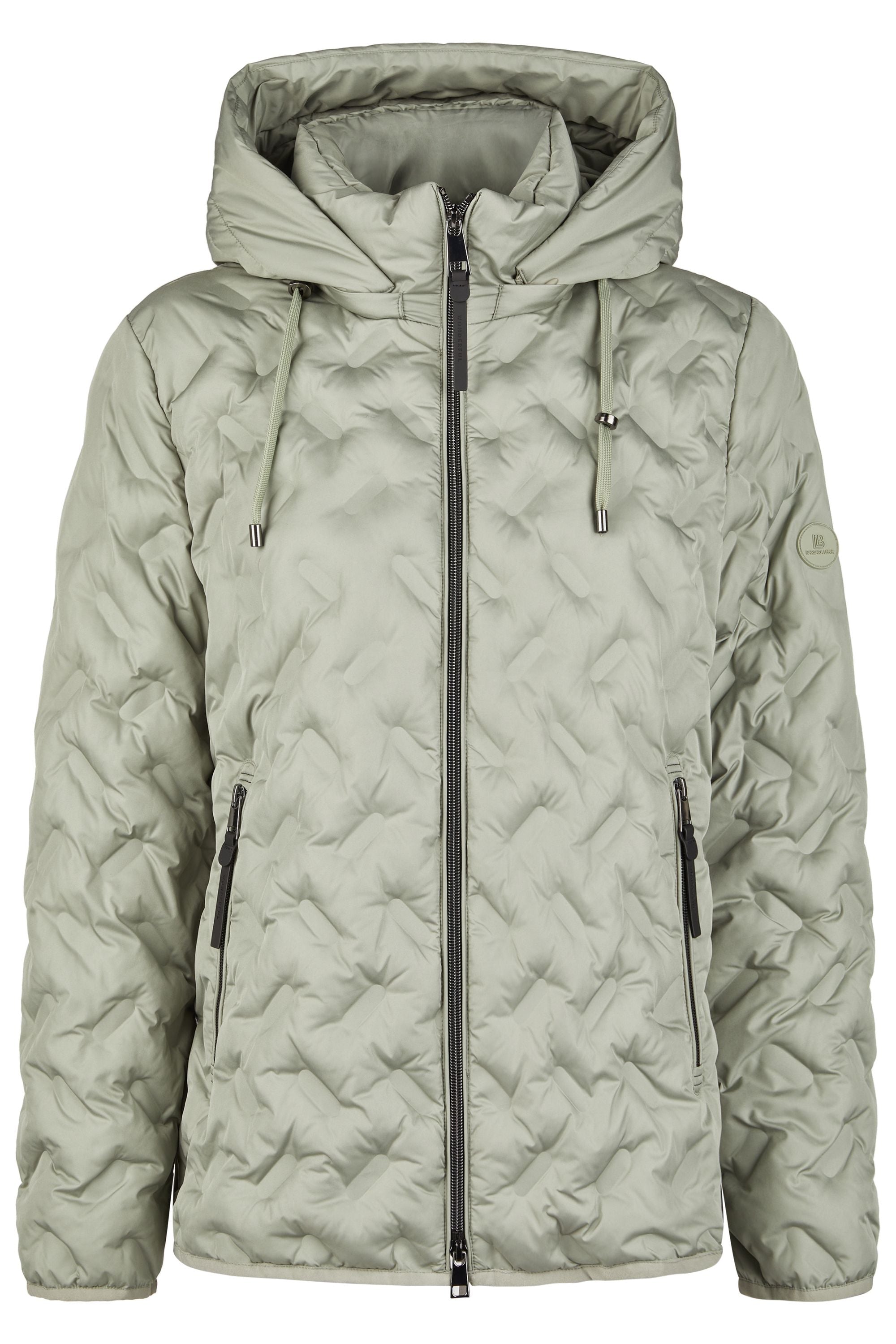 Steppjacke mit Kapuze - 648-smoke green - Grün
