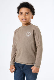 Langarmshirt aus Baumwolle - 8818-branch - Braun