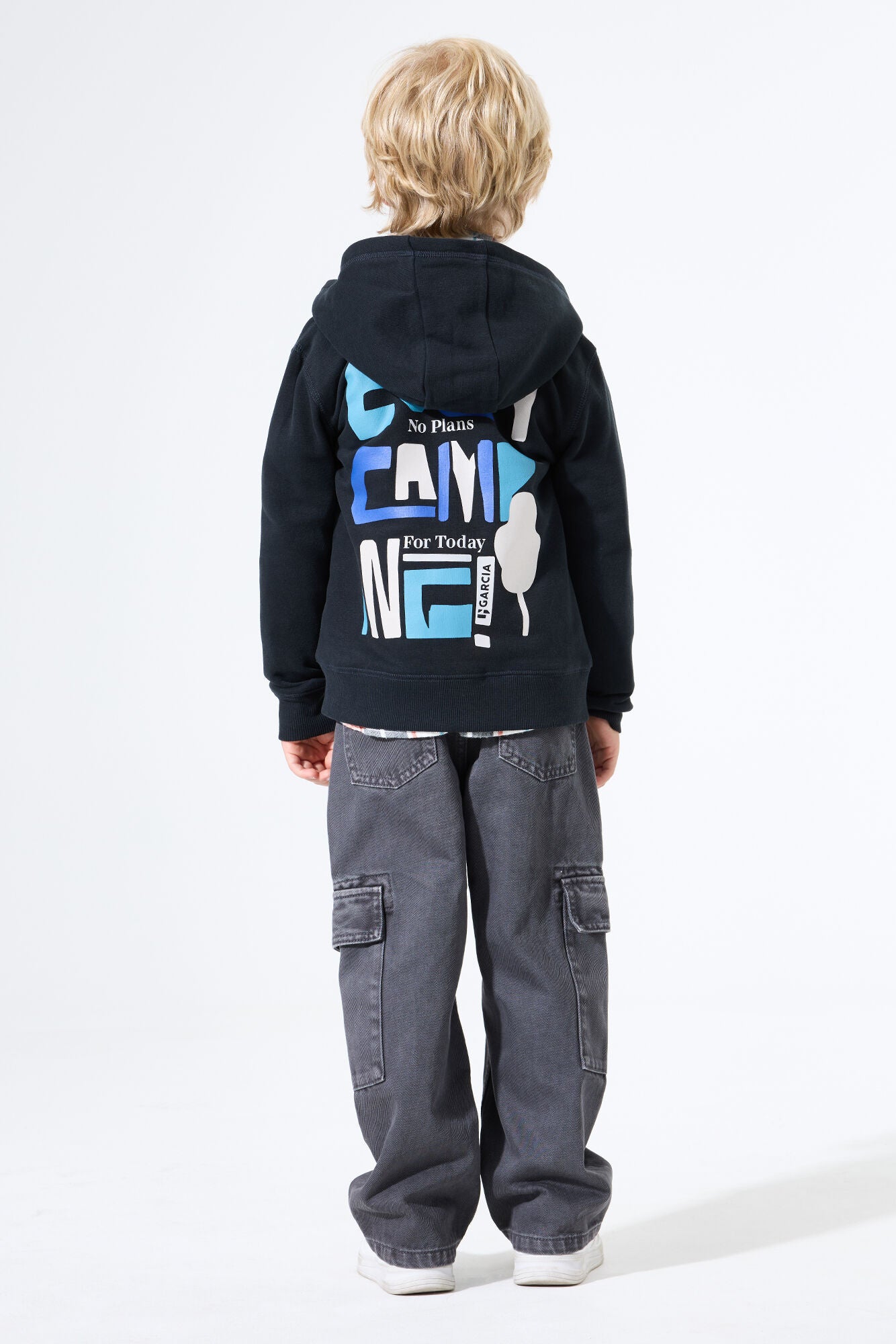 Sweathoodie aus Baumwollmix - 2884-dark grey - Schwarz