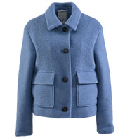 Strickjacke aus Wollmix - 0081 - Blau