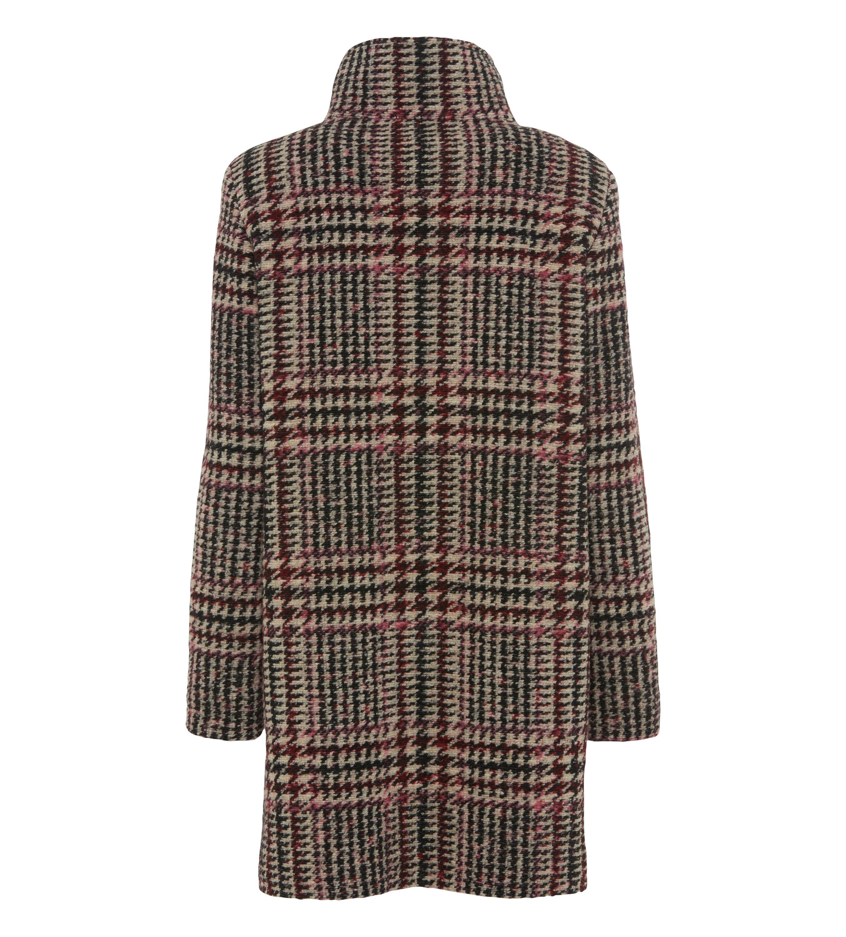 Strickmantel mit Stehkragen - 7064 - Rot