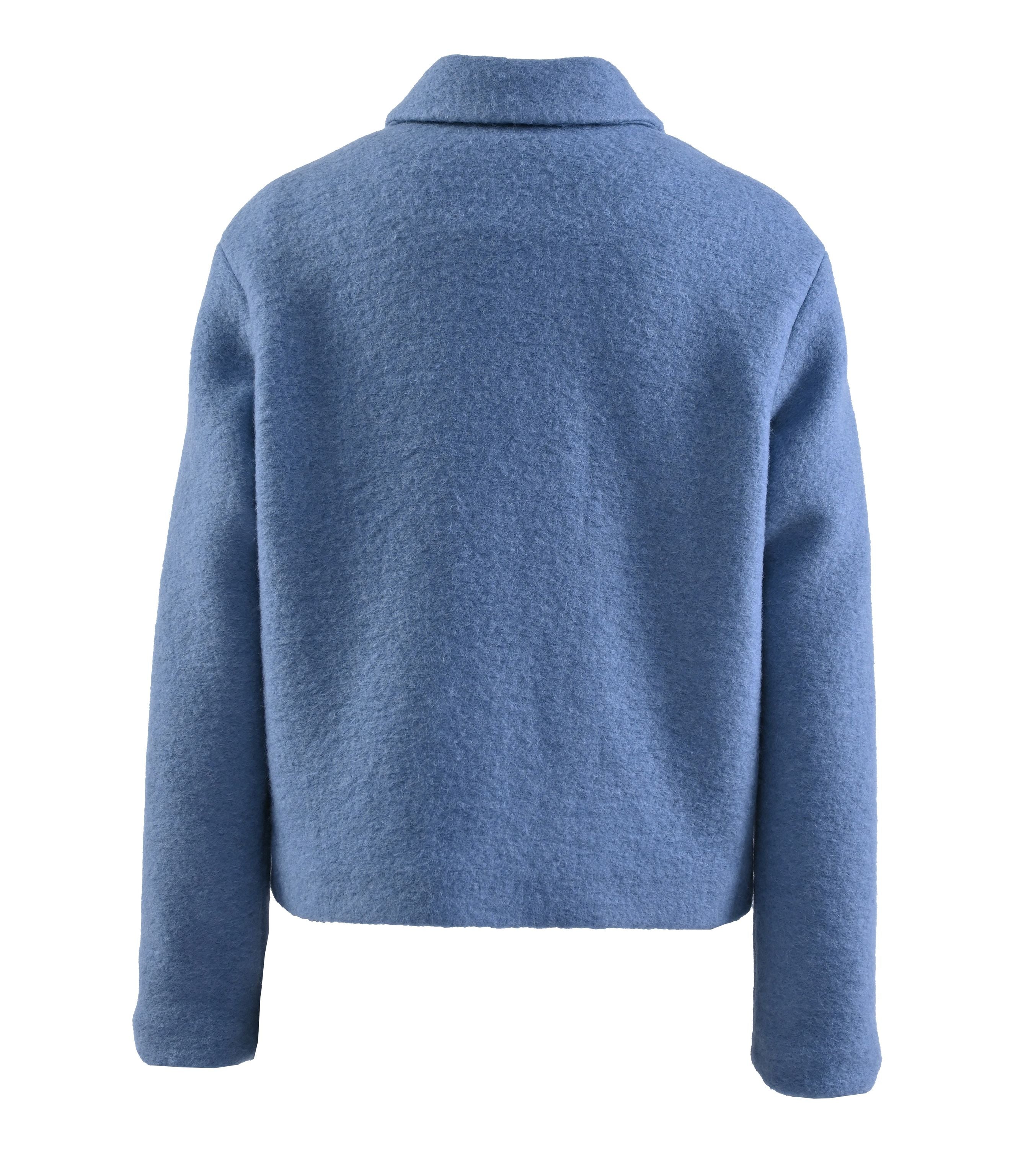 Strickjacke aus Wollmix - 0081 - Blau