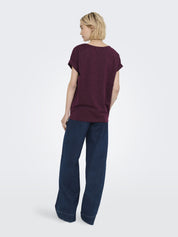 Glitzer-T-Shirt aus Viskosemix - Chocolate Truffle/CHOCOLATE TR - Rot