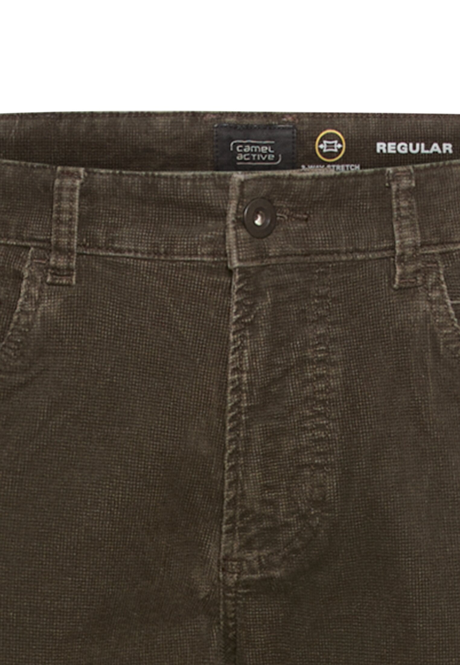 Hose Regular Fit aus Baumwolle - 27-Dark Brown - Braun