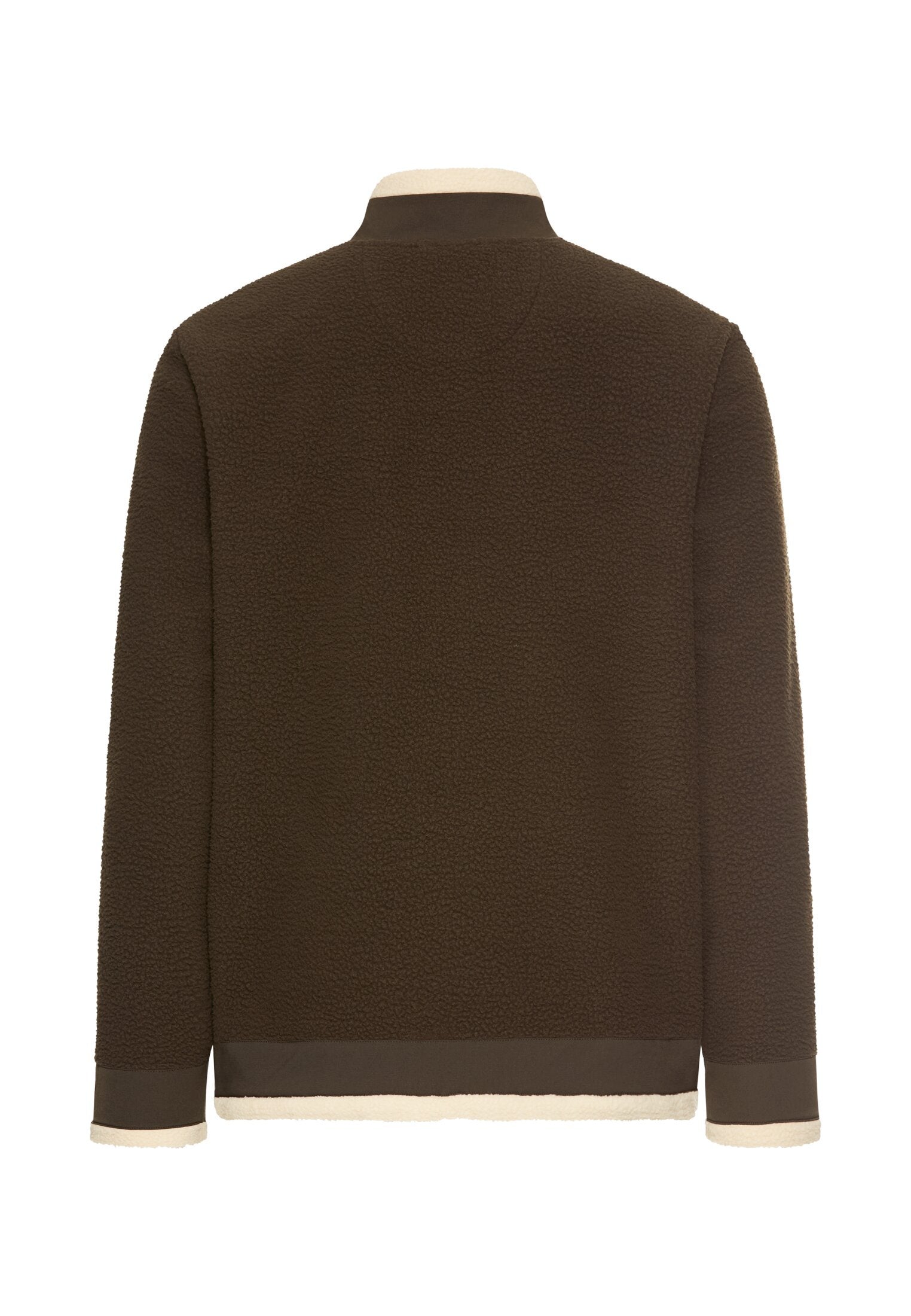 Fleecejacke mit Stehkragen - 27-Dark Brown - Braun