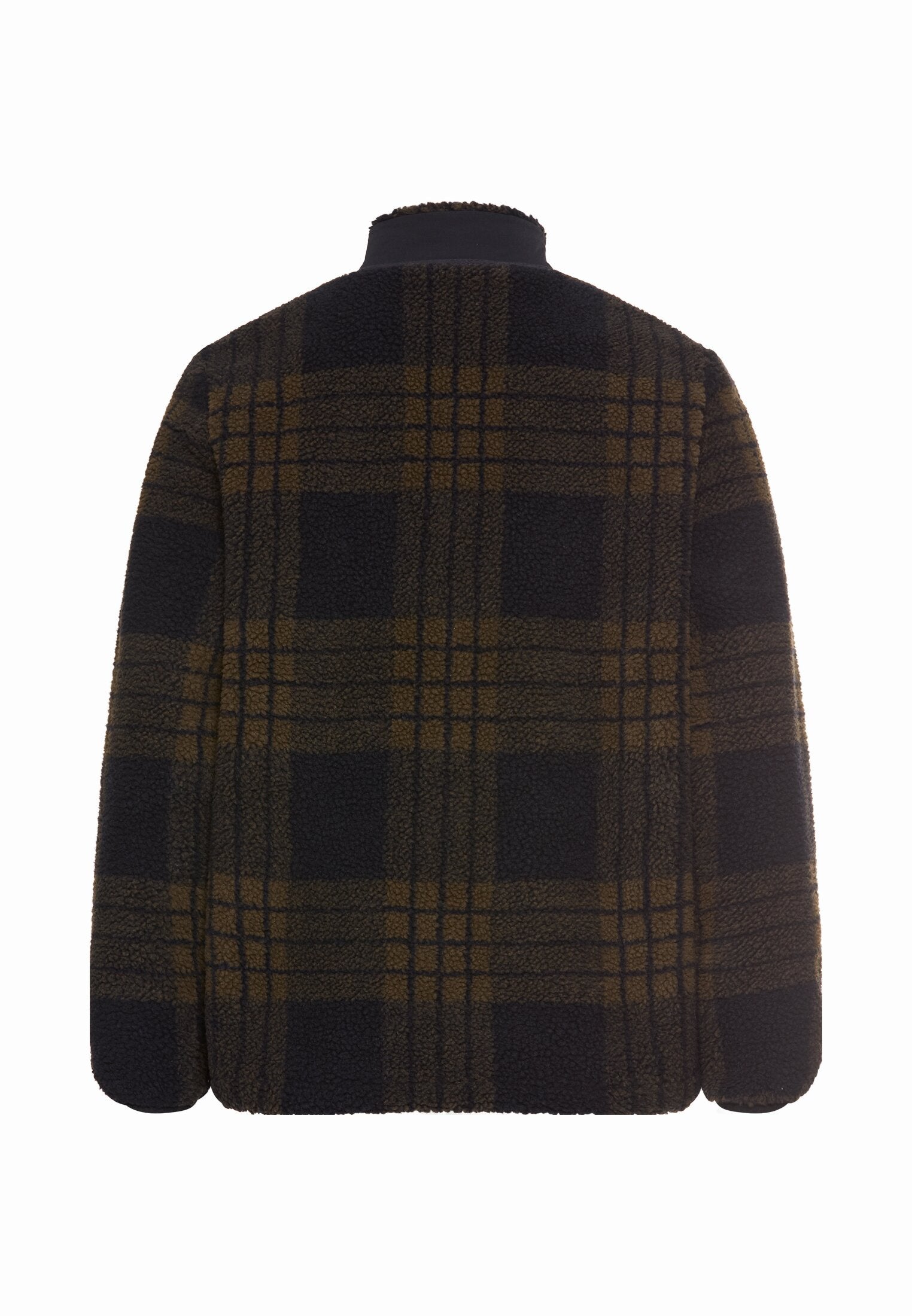 Teddyjacke mit Stehkragen - 27-Dark Brown - Braun