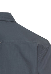 Langarm Hemd mit Kentkragen und Brusttaschen - 47-Tinted Blue - Blau