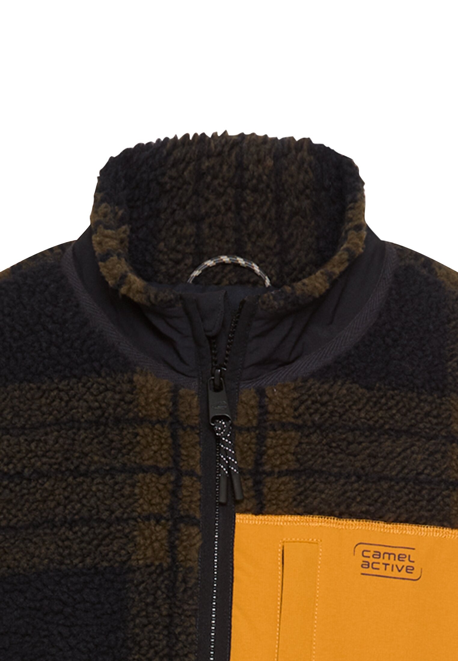 Teddyjacke mit Stehkragen - 27-Dark Brown - Braun
