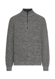 Strickpullover aus Baumwollmix - 88-Asphalt - Grau