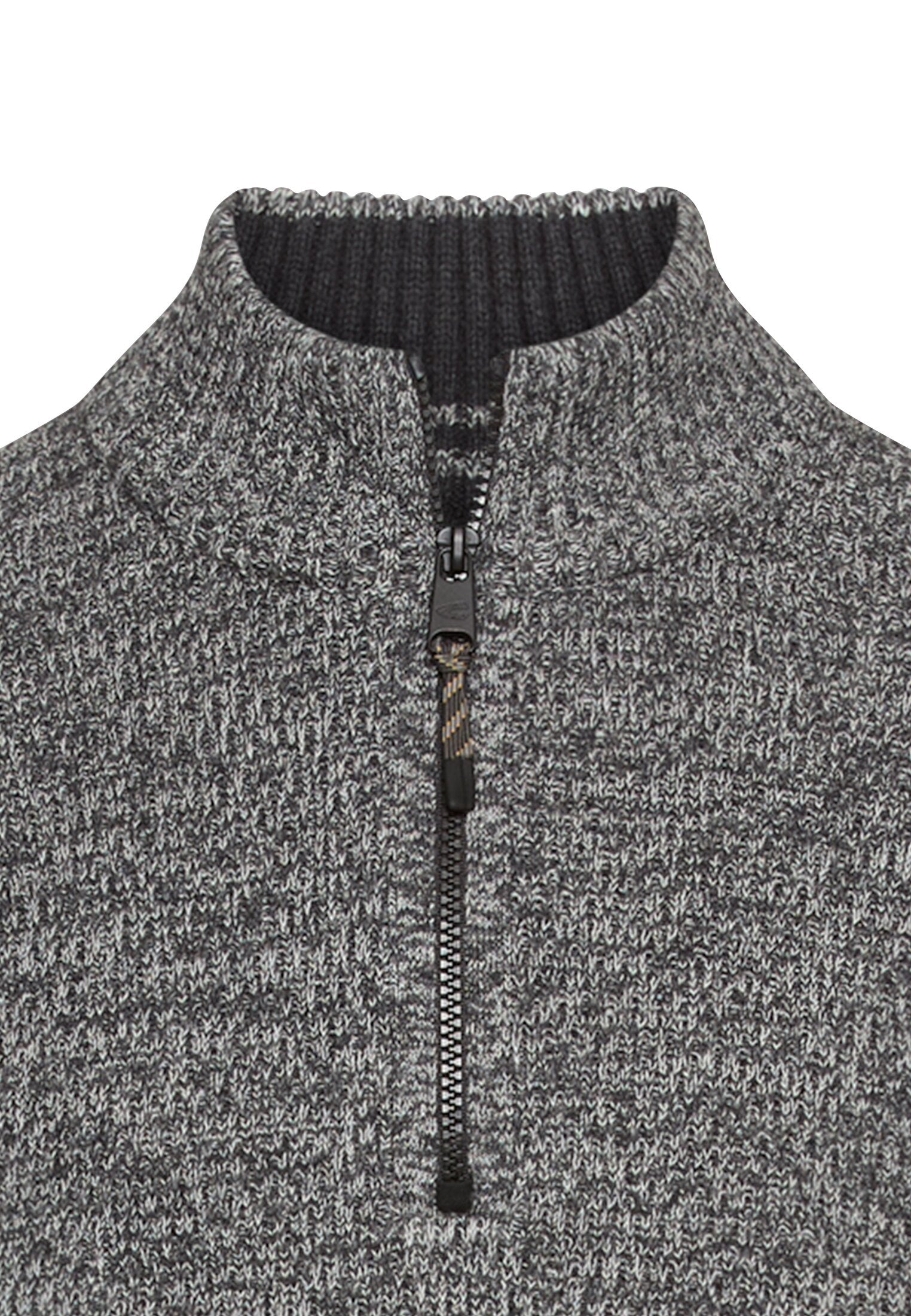 Strickpullover aus Baumwollmix - 88-Asphalt - Grau
