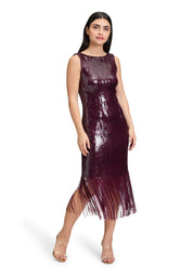 Abendkleid aus Pailletten - 4715-Deep Dahlia - Rot