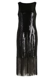 Abendkleid aus Pailletten - 9045-Black - Schwarz