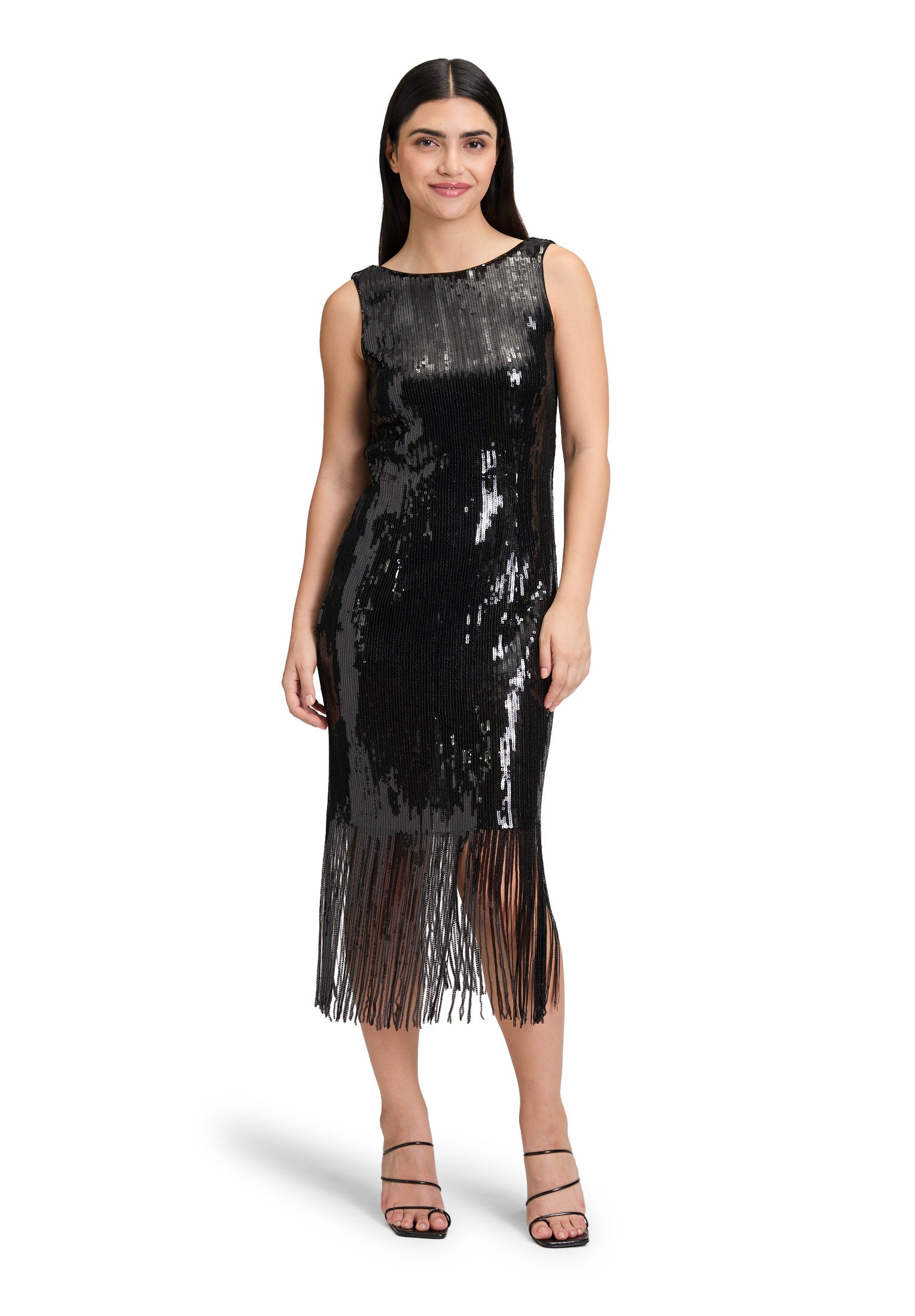 Abendkleid aus Pailletten - 9045-Black - Schwarz