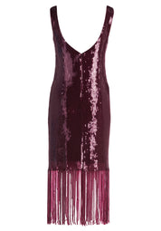 Abendkleid aus Pailletten - 4715-Deep Dahlia - Rot