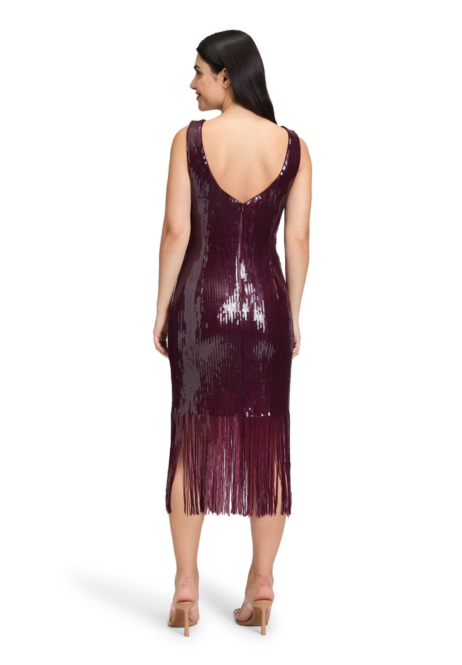 Abendkleid aus Pailletten - 4715-Deep Dahlia - Rot