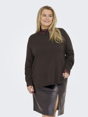 Strickpullover MARGARETHA aus Viskosemix - Seal Brown - Braun
