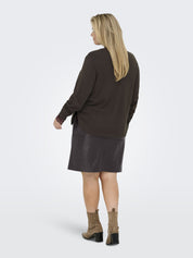 Strickpullover MARGARETHA aus Viskosemix - Seal Brown - Braun