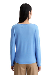 Strickpullover aus Schurwolle - 869-cloudless blue - Blau