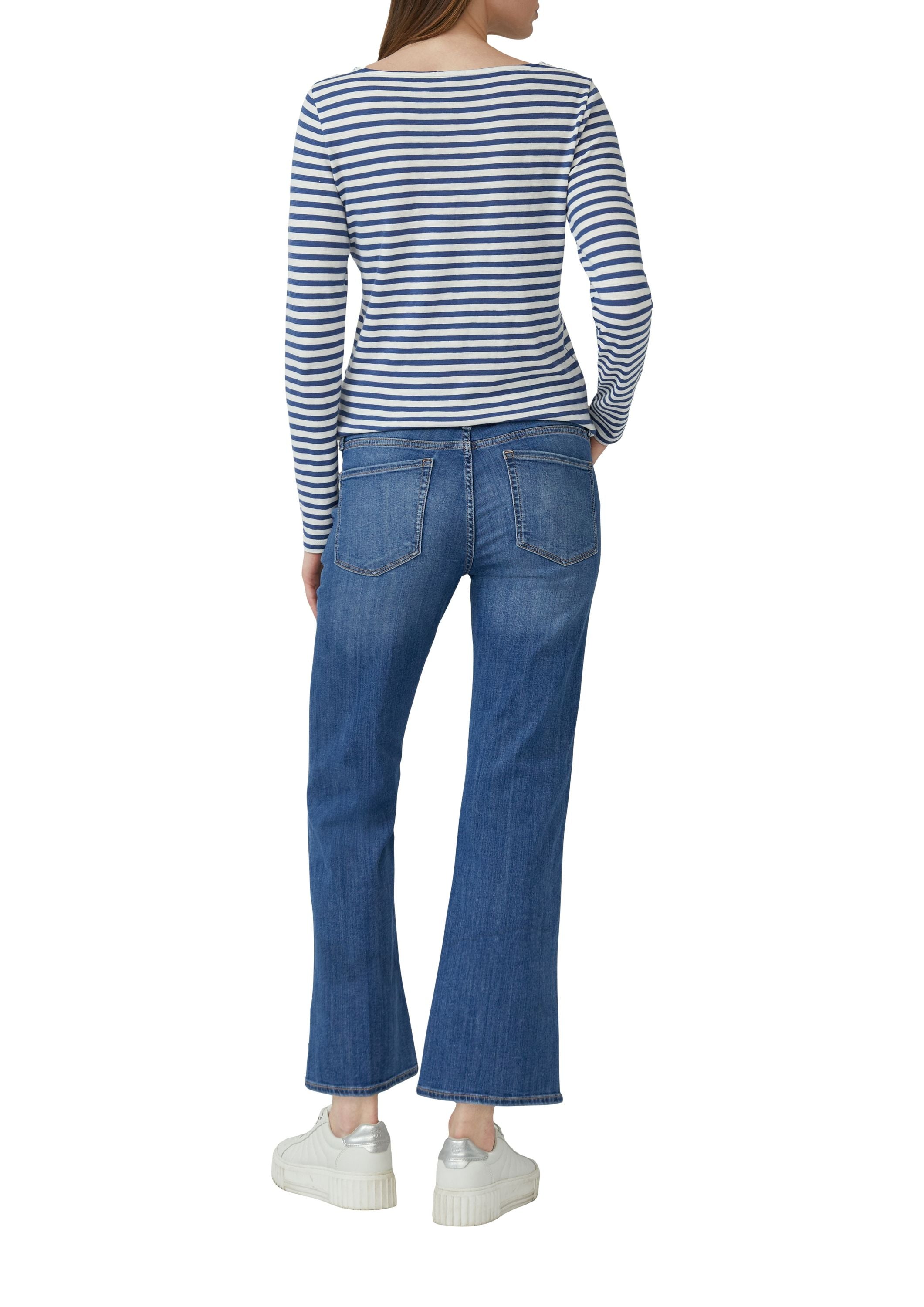 Langarmshirt aus Baumwolle - 55G4-BLUE - Blau