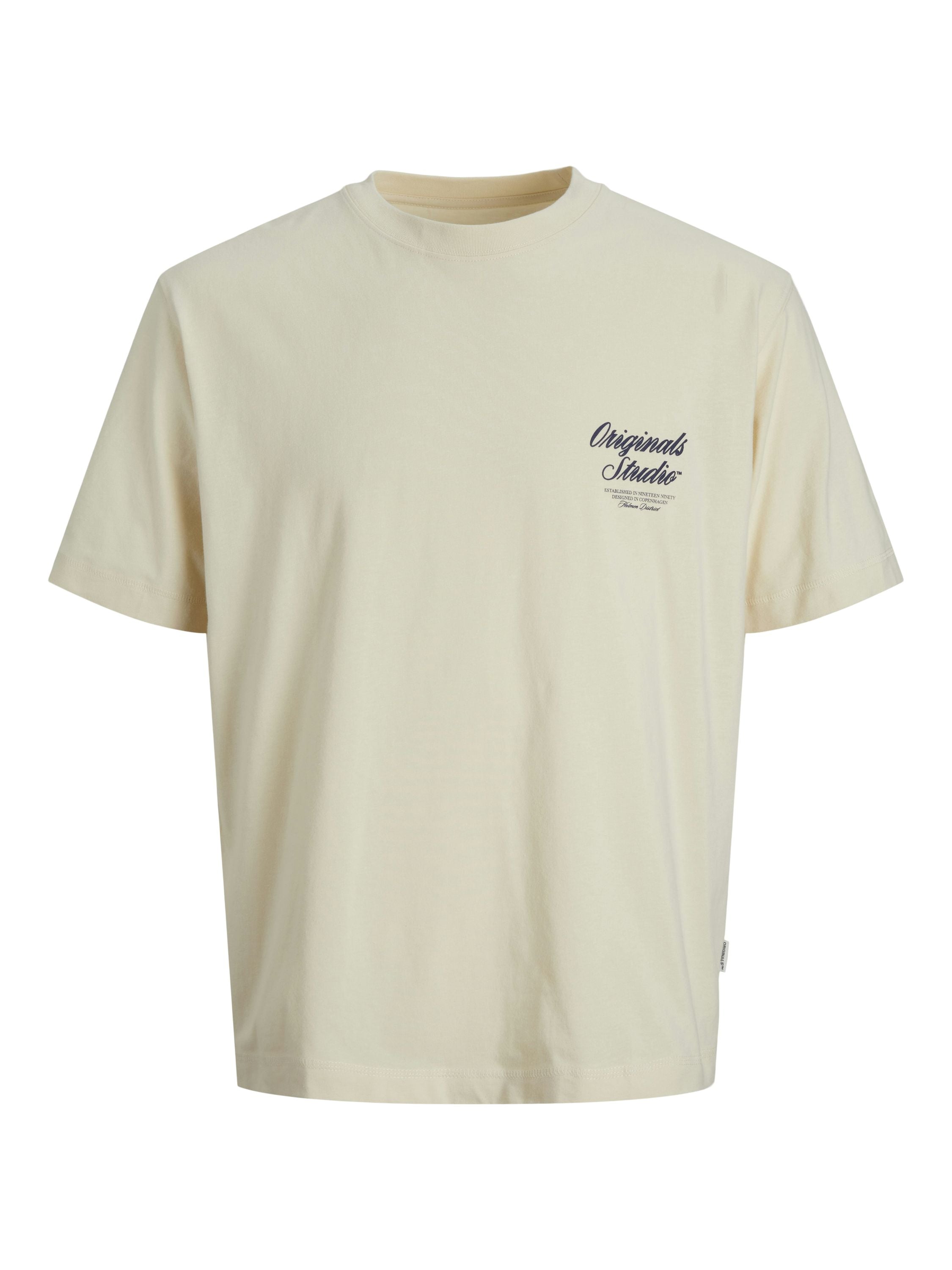T-Shirt aus Baumwollmix - Antique White - Creme