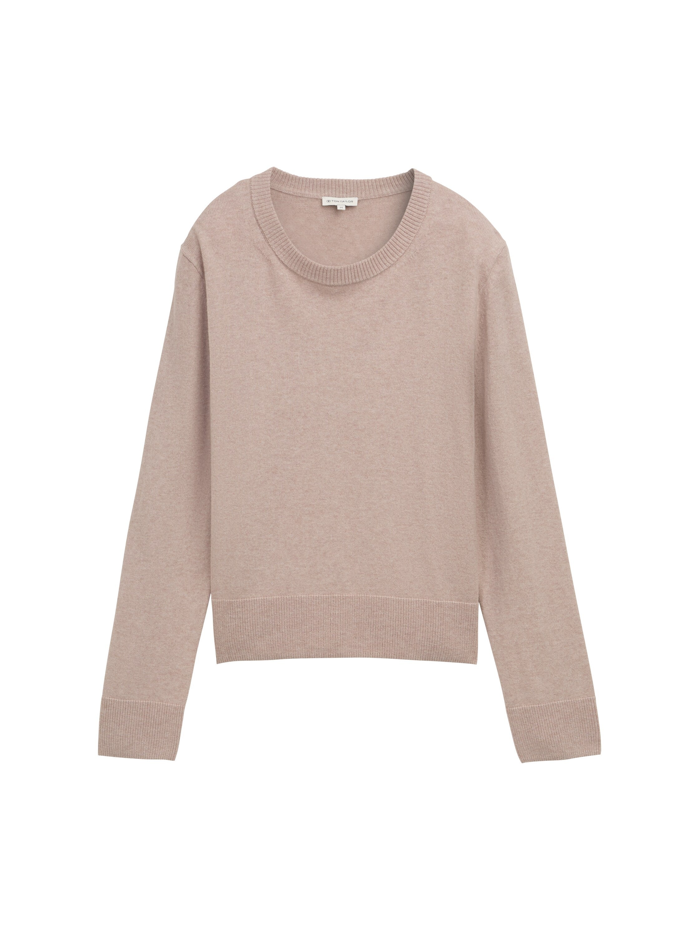 Strickpullover aus Baumwolle - 38330-soft taupe melange - Beige