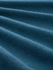 Strickpullover aus Baumwolle - 38879-dark petrol melange - Türkis