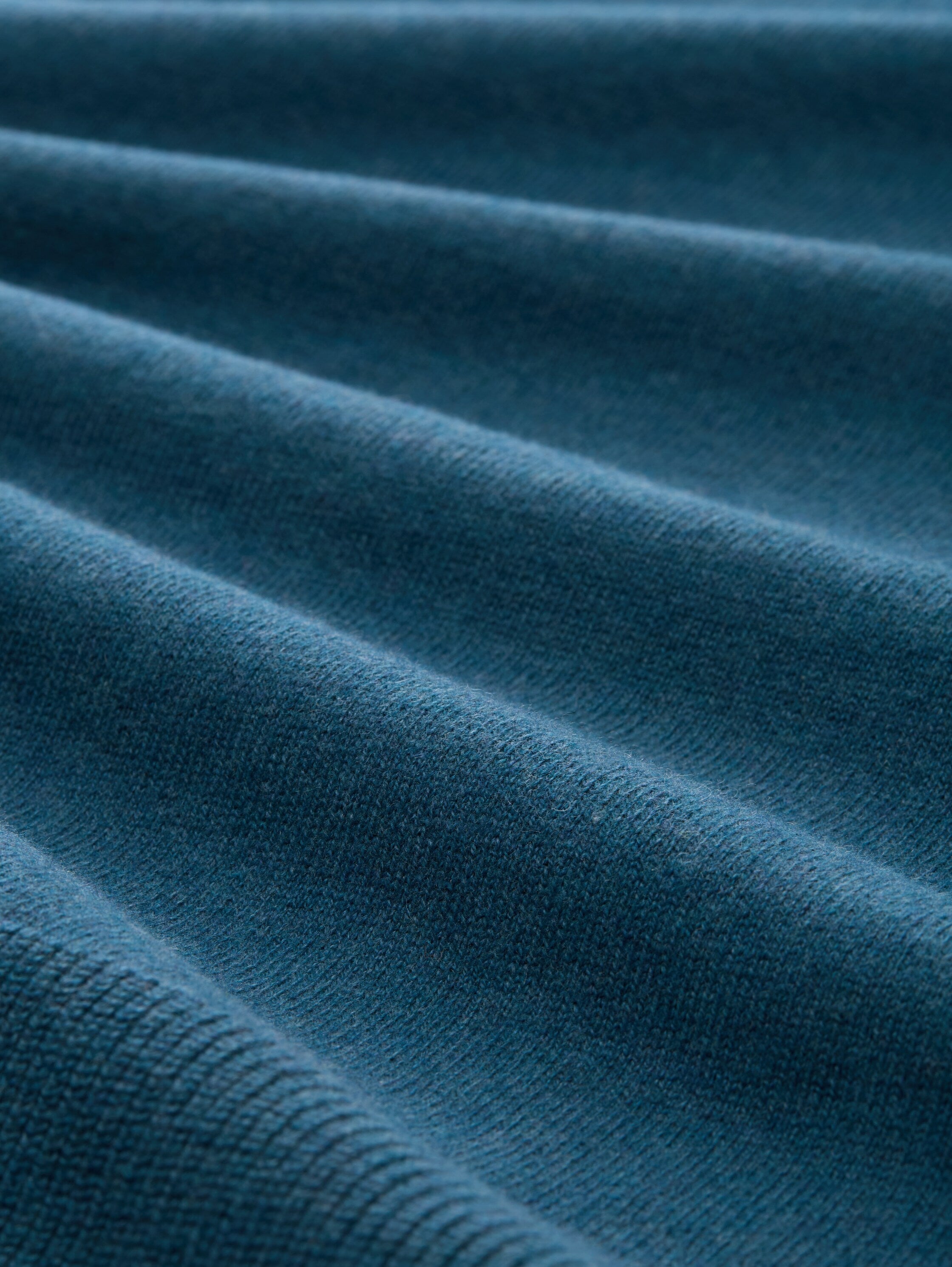 Strickpullover aus Baumwolle - 38879-dark petrol melange - Türkis