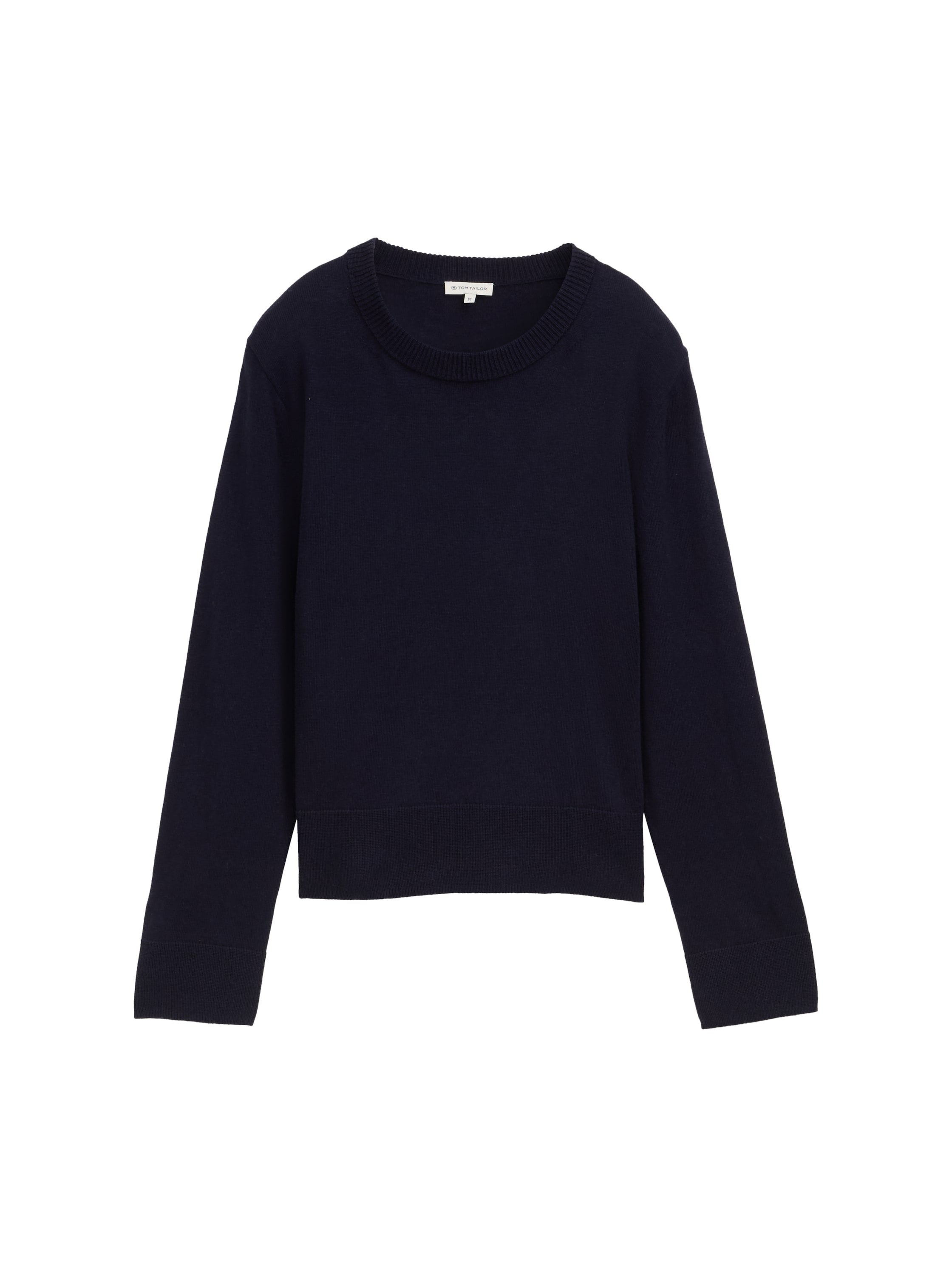 Strickpullover aus Baumwolle - 13160-Knitted Navy Melange - Blau