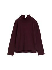Strickpullover aus Baumwolle - 10525-Dark Red MÃ©lange - Rot