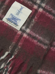 Schal kariert mit Fransen - Tibetan Red/Checks - Rot