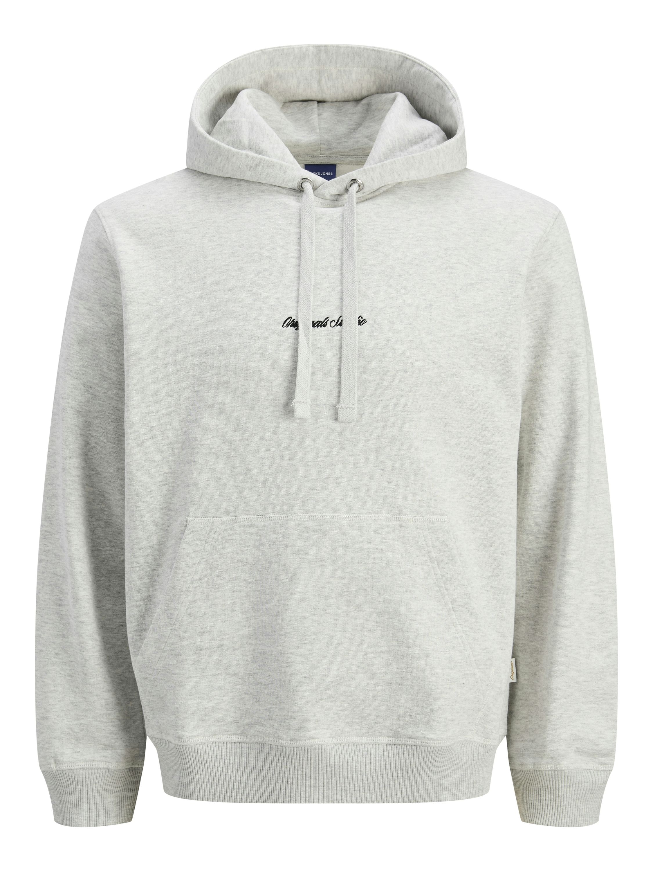 Sweathoodie - White Melange - Weiß