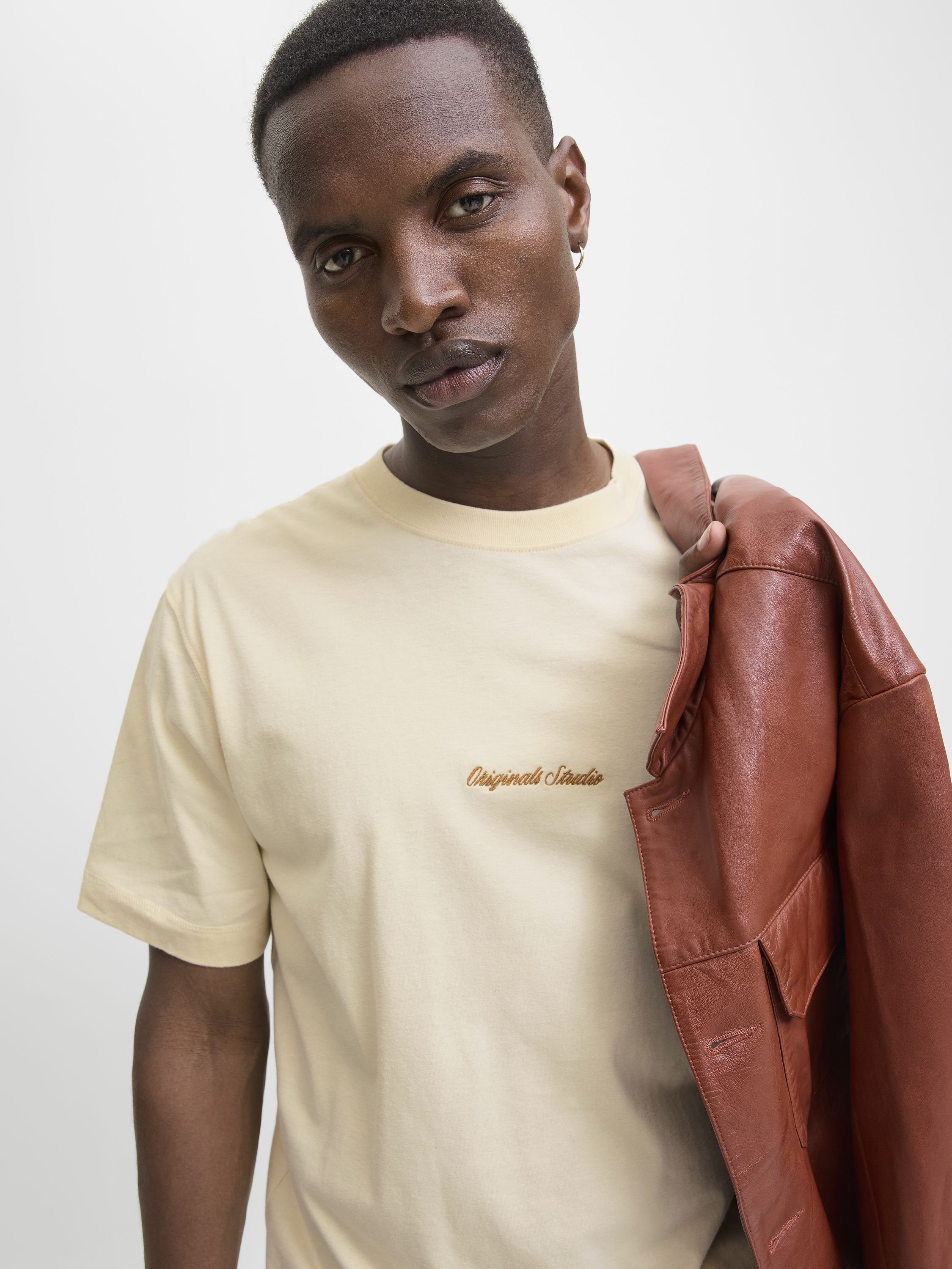 T-Shirt aus Baumwolle - Antique White - Creme