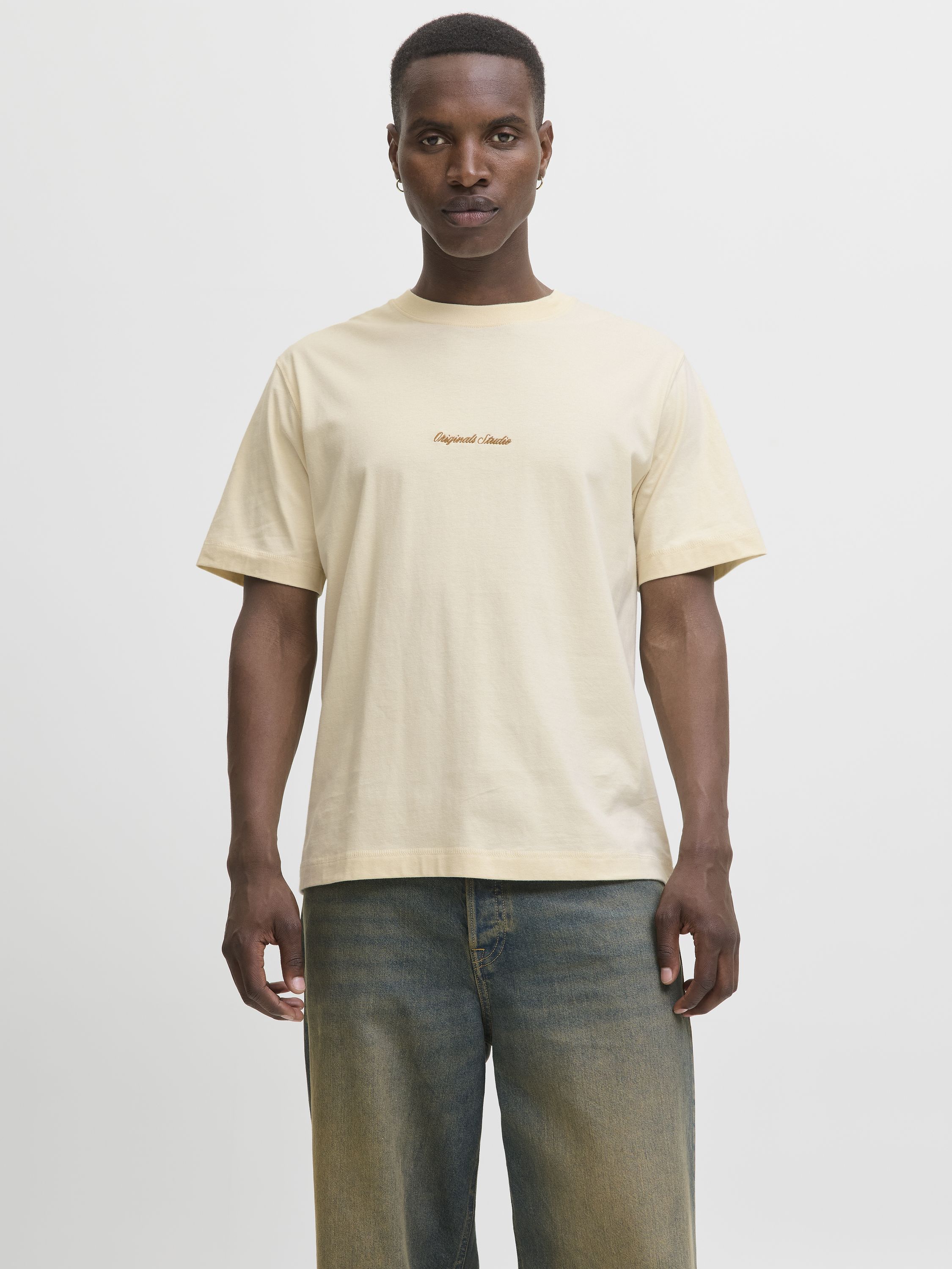 T-Shirt aus Baumwolle - Antique White - Creme