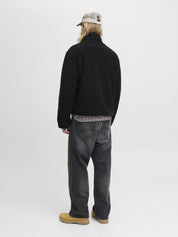 Teddyjacke mit Stehkragen - Black - Schwarz