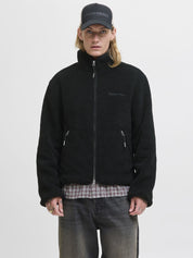 Teddyjacke mit Stehkragen - Black - Schwarz