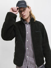 Teddyjacke mit Stehkragen - Black - Schwarz
