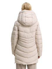 Steppjacke mit Kapuze - 27609-cold beige - Beige