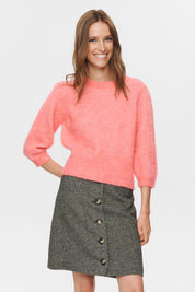 Strickpullover aus Woll-Mix - 2696 - Pink