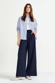 Jersey-Hose Wide Leg - 781-midnight blue - Blau