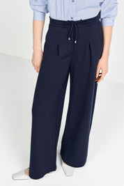 Jersey-Hose Wide Leg - 781-midnight blue - Blau