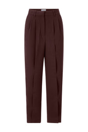 Hose Wide Leg - 285-dark chocolate - Braun