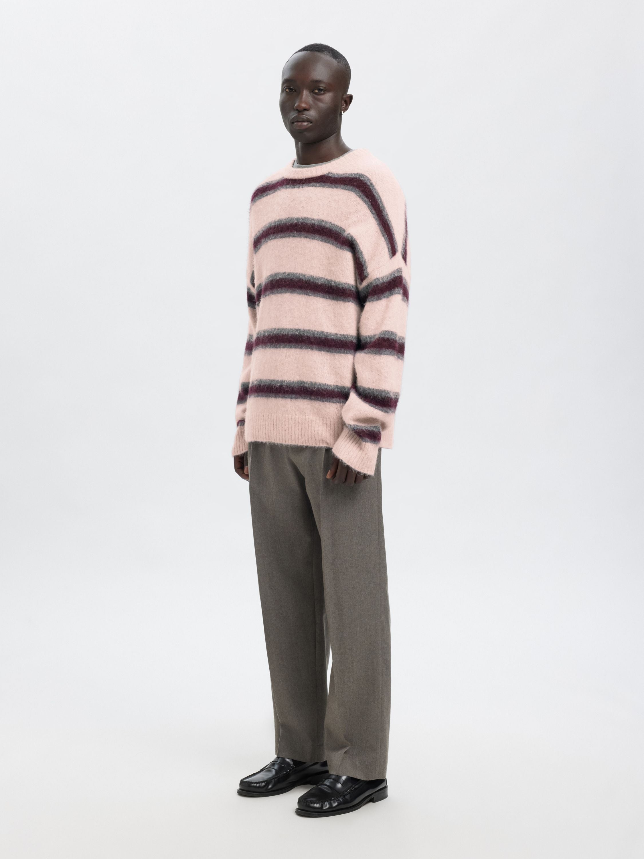 Strickpullover - Barely Pink/Stripes - Pink