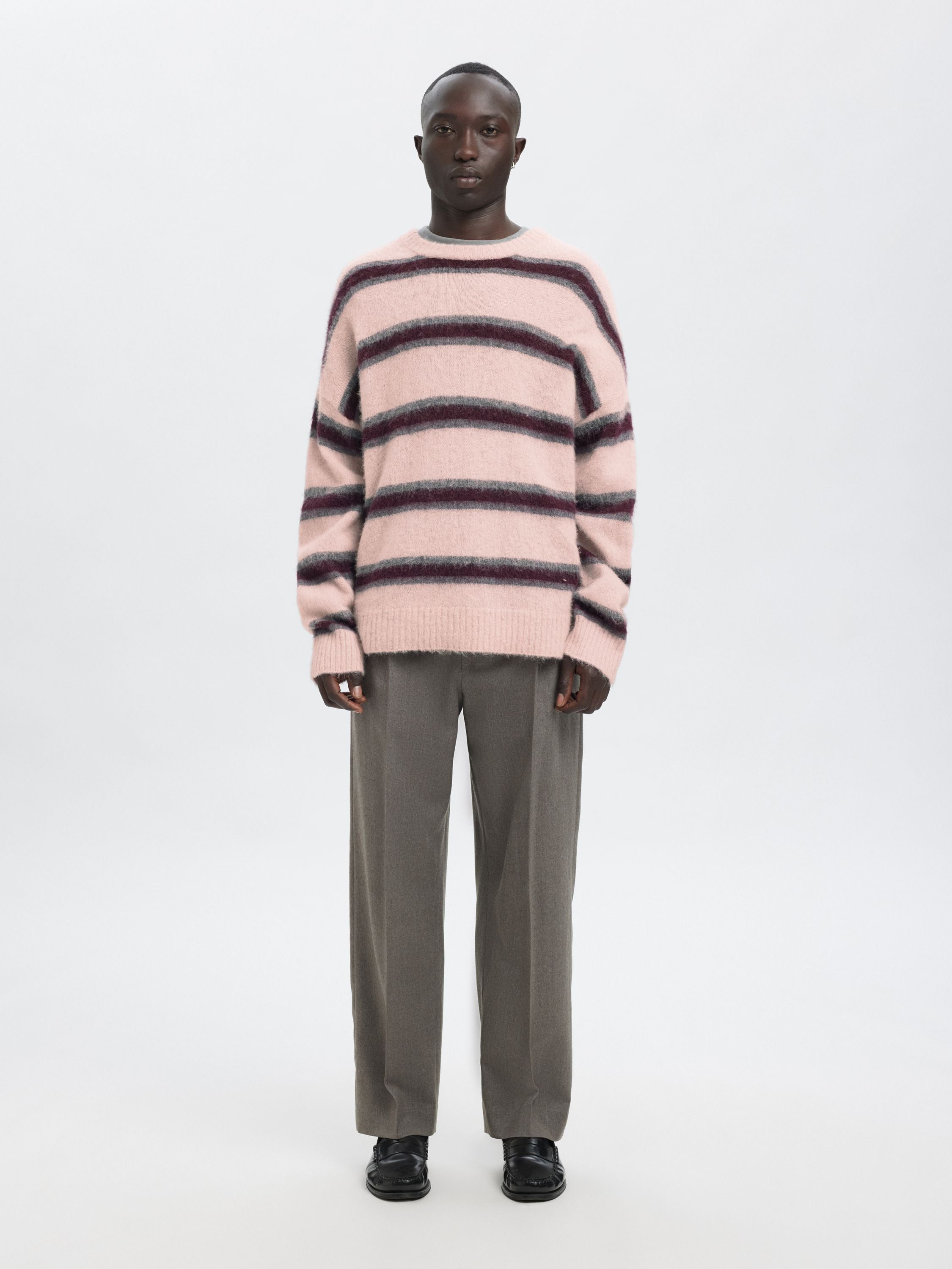 Strickpullover - Barely Pink/Stripes - Pink