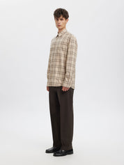 Freizeithemd Relaxed Fit - Pure Cashmere/Checks - Beige