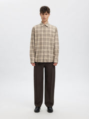 Freizeithemd Relaxed Fit - Pure Cashmere/Checks - Beige